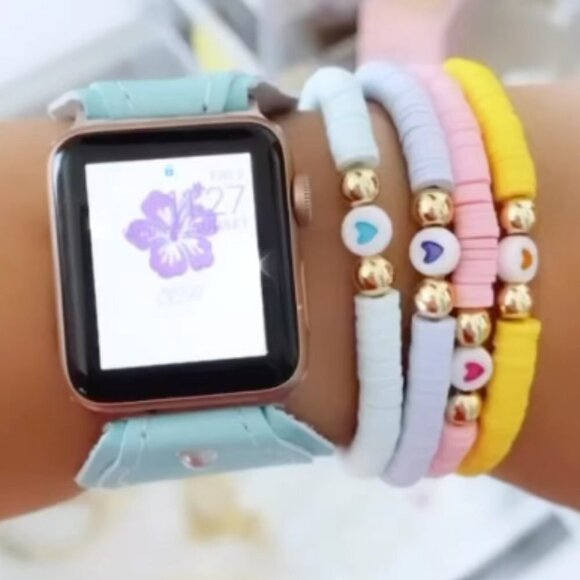 ECH Designs Malibu Vibes 6mm Heishi Bracelet Stack - Picture 2 of 6